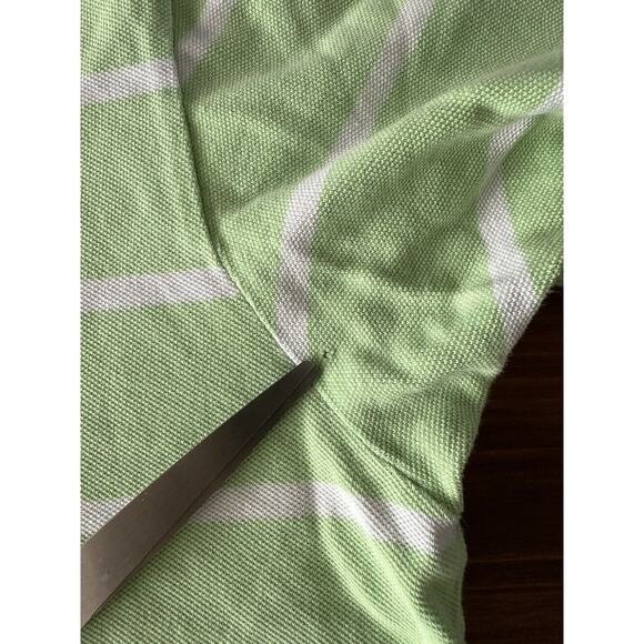 Ralph Lauren Polo Golf Shirt Mens XL Green/White Stripe Orange Pony Short Sleeve - Picture 4 of 10